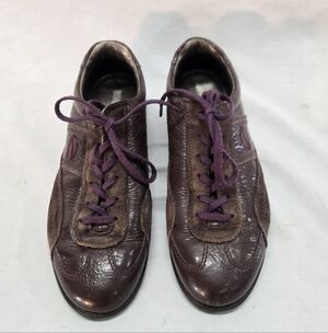 Ecco Women's Size 39 Brown Suede Leather Shoes Trainers